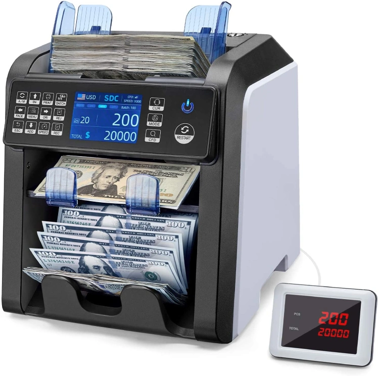 Al-950 Best Price Custom Two Pocket Currency Counter and Sorter Money Counter