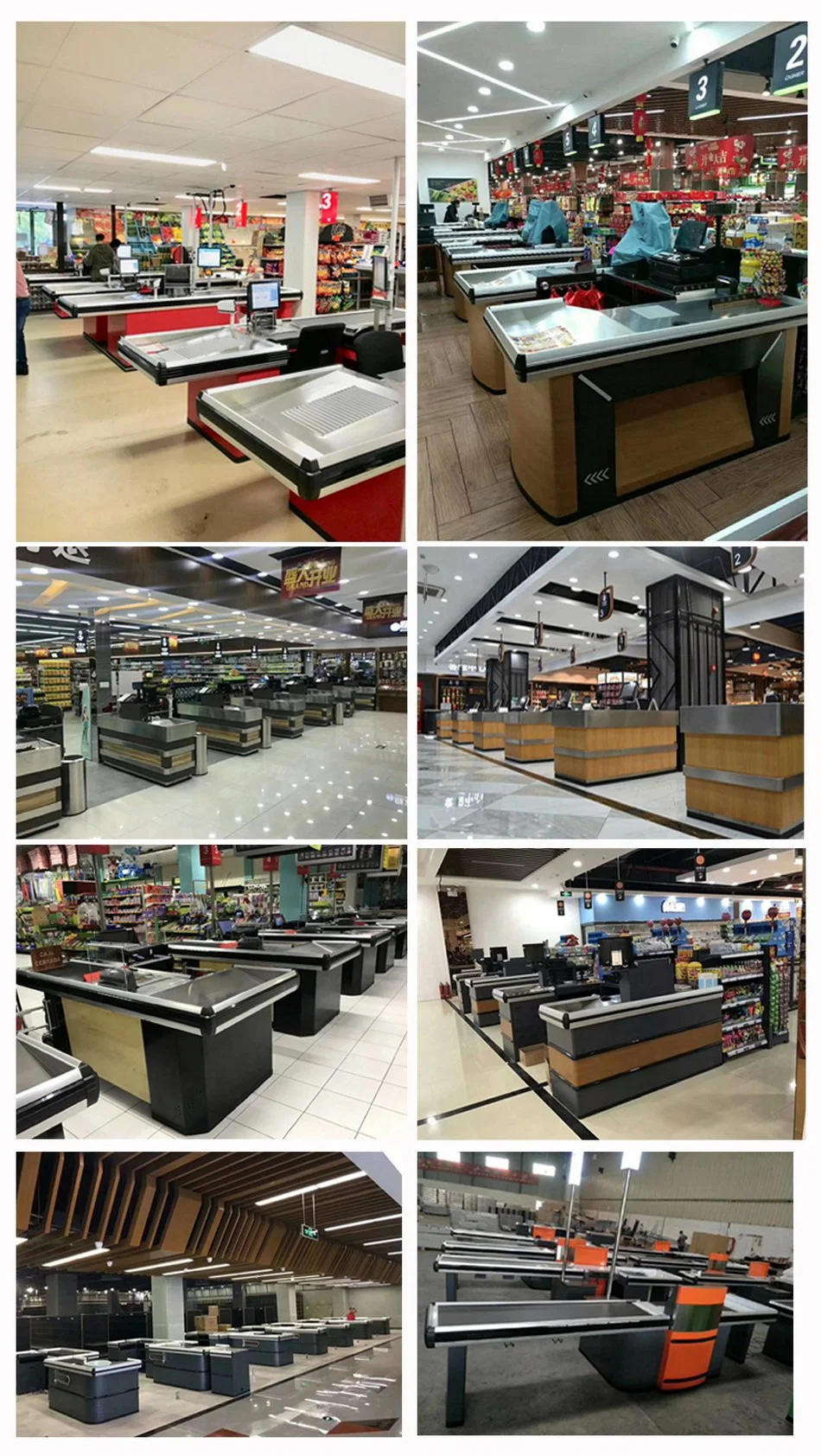 Retail Store Checkout Counter Supermarket Metal Cashier Money Register Table