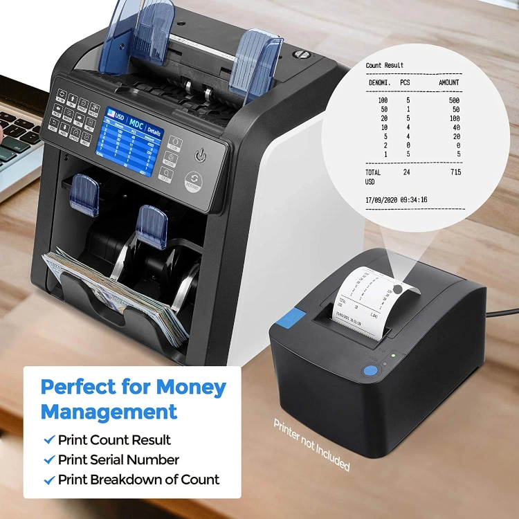 Al-950 Best Price Custom Two Pocket Currency Counter and Sorter Money Counter