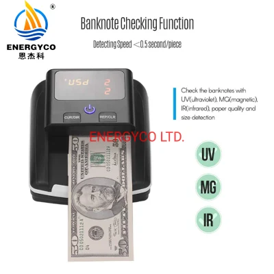 Banknote Detector Denomination Detector UV / Mg / IR / Dd Currency Cash Detector