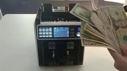 Portable Top Loading Bank Note Professional Two Pocket Bill Multi Banknote Sorter Money Counter and Cash Currency Sorter Machine