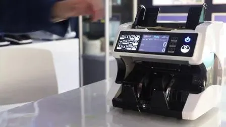Professional Banknote Counter Top Loading Dual Cis Money Detector Mix Value Counter Cash Money Bill Counter